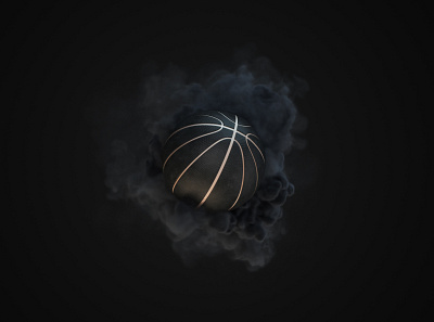 Basketball Branding 3d 3d animation 3d art after effect c4d cinema4d design graphic design houdini redshift simulation smoke