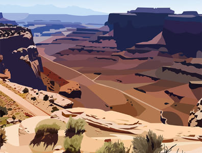 Canyonlands Illustration desert illustration illustrator landscape