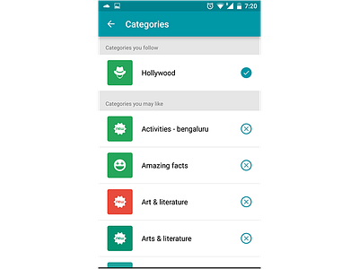 Tootl - Categories android android design ux