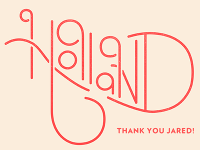 Holland, Michigan - Thank You fanning hand drawn holland jared michigan type typography