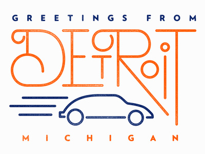 Detroit, Michigan - Postcard
