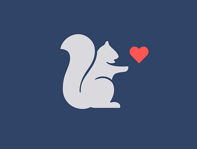 Help Raleigh heart logo logomark squirrel