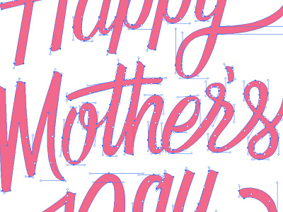 Mother's Day Card greeting card hand lettering handdrawn illustrator mothers day paths pen tool vector