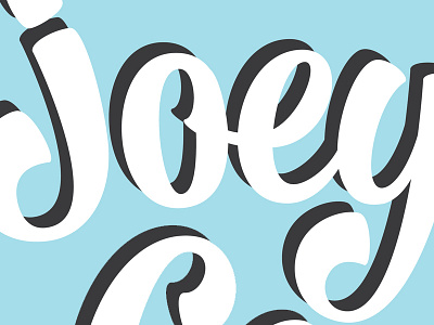 Joey Script brush hand lettering illustrator logo script self branding vector