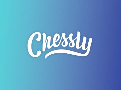 Chessly Logotype handtype logo logotype script typography vector