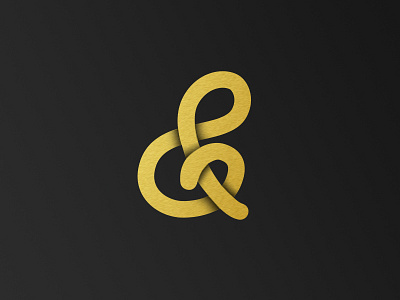 Amp-ed ampersand black black and yellow gold handlettering typography