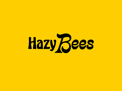 Hazy Bee's Hot Honey bee honey identity lettering logo spicy honey