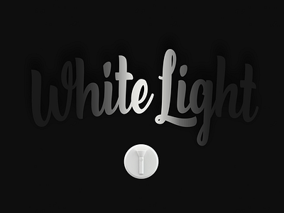 White Light - Flashlight App android app flashlight handlettered handlettering illustrator logo logotype vector