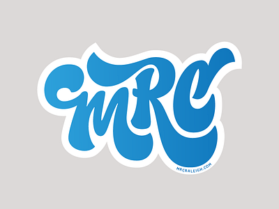 Scripty MRC handlettering script sticker type