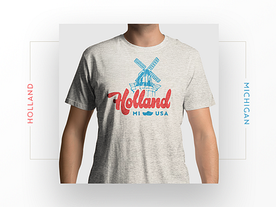 Holland, Michigan Shirt handlettered handlettering holland michigan shirt windmill