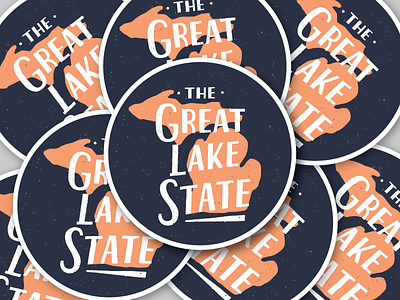 The Great Lake State handlettered handlettering michigan typography