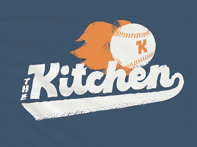 The Kitchen Goes to a Baseball Game baseball baseball bat handlettering script