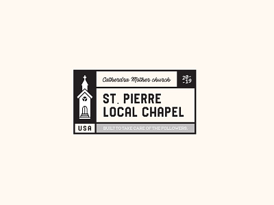 Modern church stamp logo branding design graphic design logo stamp typography
