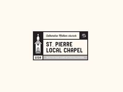 Modern church stamp logo branding design graphic design logo stamp typography