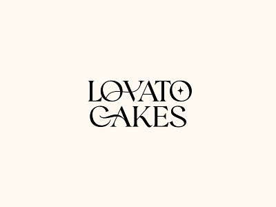 Cecorative logotype design for Lovato Cakes branding decorative esthetic graphic design logo typography