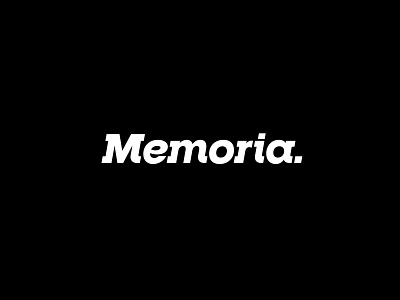 Original logotype for Memoria branding design graphic design logo typography