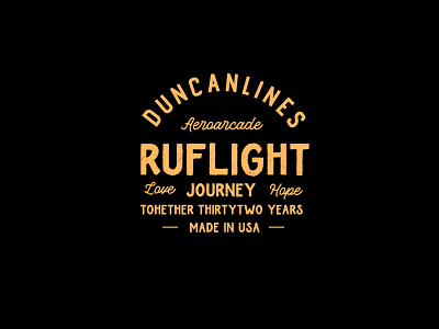 Vintage Logo badge for Ruflight branding design graphic design logo typography