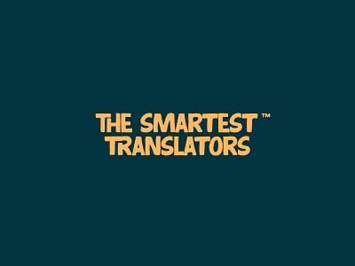 Hand drawn logotype for the smartest trasnlators branding design graphic design logo typography vector