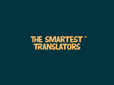 Hand drawn logotype for the smartest trasnlators