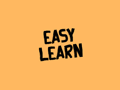 Playful hand drawn logotype for Easy learn