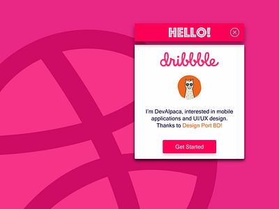 Hello Dribbble! adobe xd design dribbble invitation get started hello dribble mobile app design ui ux
