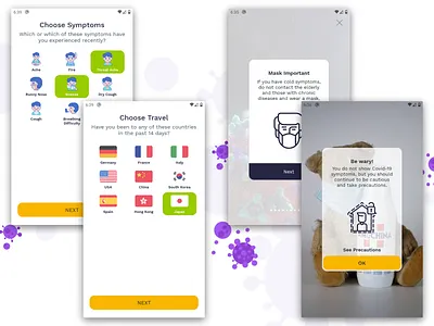 Simple Covid19 App - 2 adobe xd android app corona coronavirus coronavirus news covid 19 covid19 epidemic health minimalist mobile app design ncov simple app ui ux