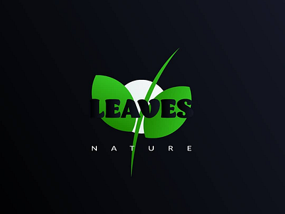 LEAVES LOGO black design flatlogo green logo nature