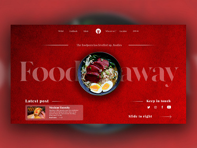 Hero image 3 - Food away app branding design illustration model ui ux web website