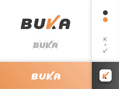 BUKA - Logo conception app branding design flat icon logo minimal typography ui ux