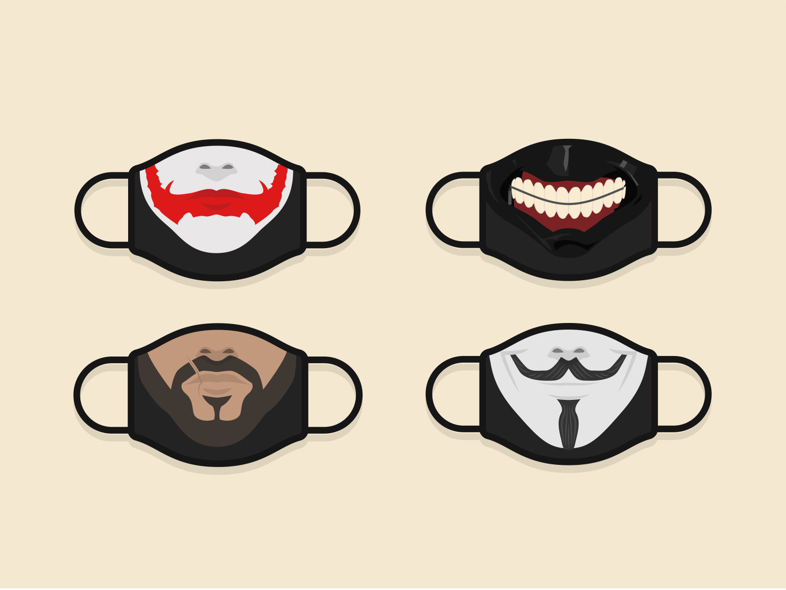 Mask design illustration by Hamza Khadri on Dribbble