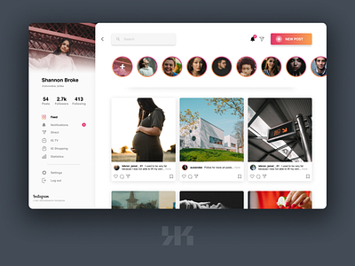 Instagram app — Tablet/Desktop Redesign