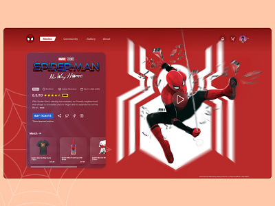 Spider-man: No Way Home UI/UX Design - Web Design. app design illustration logo typography ui ux vector