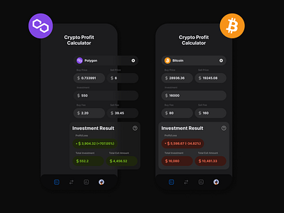 Crypto Profit Calculator - #dailyui #004