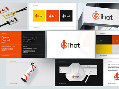 ihot - Logo & Branding Concept animation brand guidline brand guidlines brand identity branding clean creative design electrical fresh graphic design letter i logo logo design modern motion graphics perfect professional solar style guide