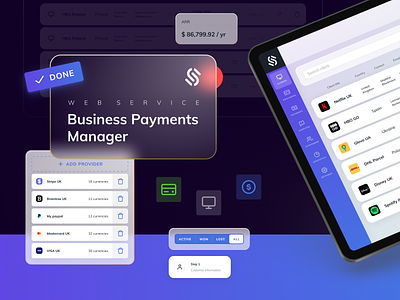 Fintech dashboard & popup [ GHL Payments startup ]