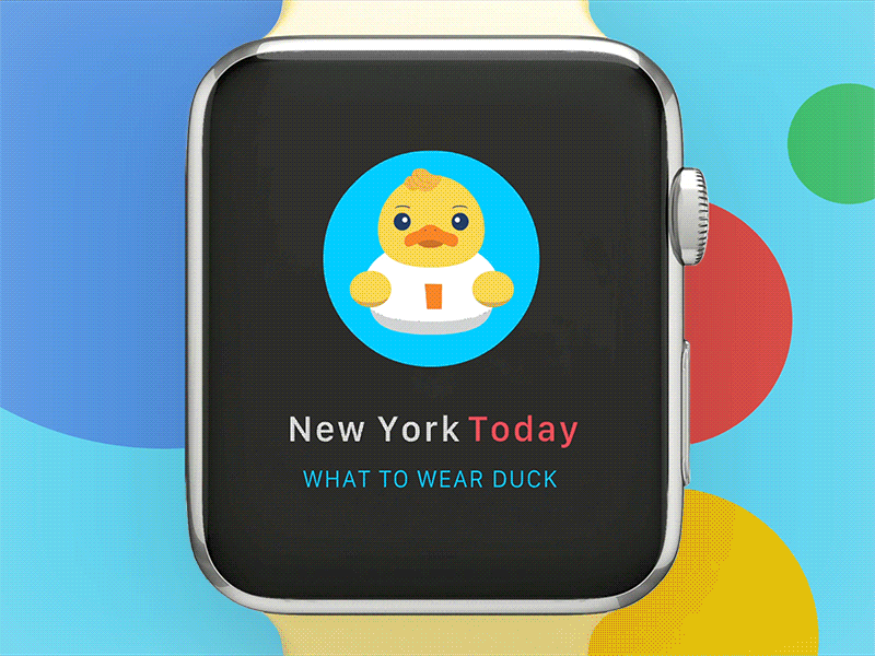 Apple watch notification duck animation app apple watch assistant avatar card character duck gif google illustration ios iwatch notification snow ui ux watch widget winter