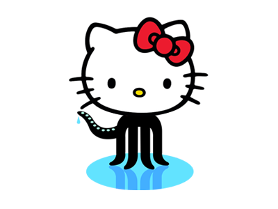 Hello Octokitty cat github hello kitty octocat spoof web developers