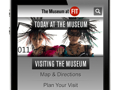 Museum Mobile cyberpunk mobile site museum typography