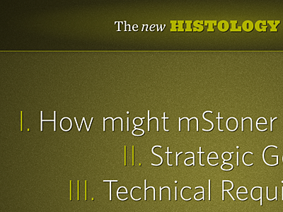 Histology presentation science strategy university