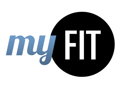 My FIT logo concept circle logo script