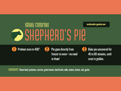 Wanna Get Pie? 3 food label pot pie typography