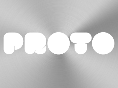 Proto logo metal rounded