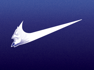 Nike Duke Blue Devil devil logo mascot nike swoosh