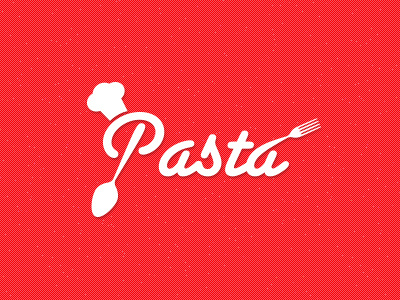 Pasta Logo branding food fork logo logotype pasta red spoon