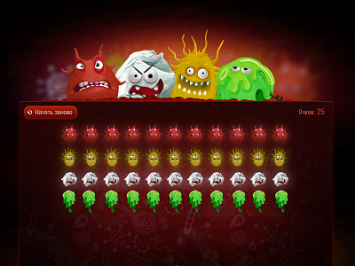 Xymelin Game app arcade attack design game green monster play promo red shoot ui