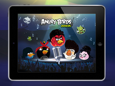 Angry Birds Concept angry bird concept design flat game icon interface ipad ui ux web
