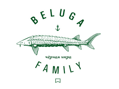 Beluga family logo app beluga brand branding caviar design fish identity logo logotype ui
