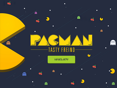 Pacman Social Game concept design flat game icon interface ipad pacman ui ux web