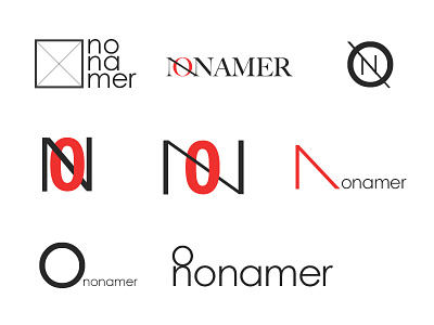 Nonamer black branding design flat identity logo no red