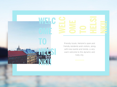 Welcome to Helsinki! card clean design finland graphs helsinki layout ui user interface